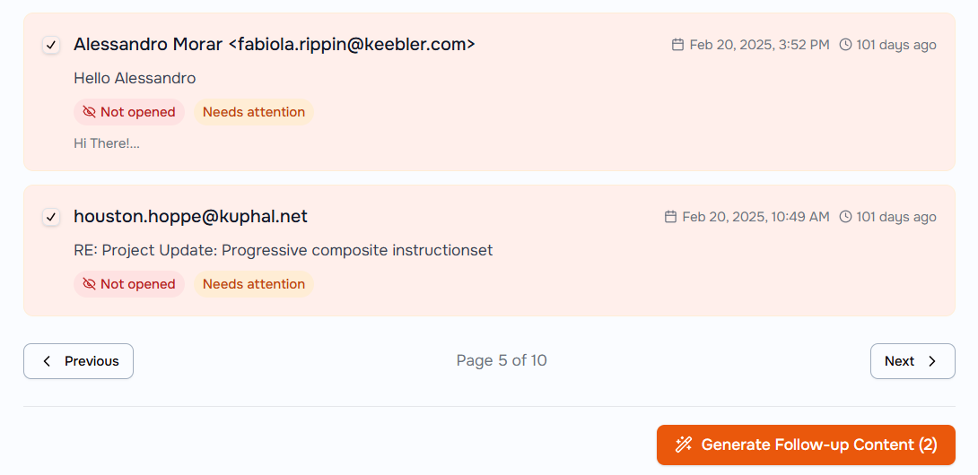 Never miss a follow-up