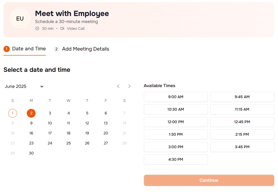 Share your booking page