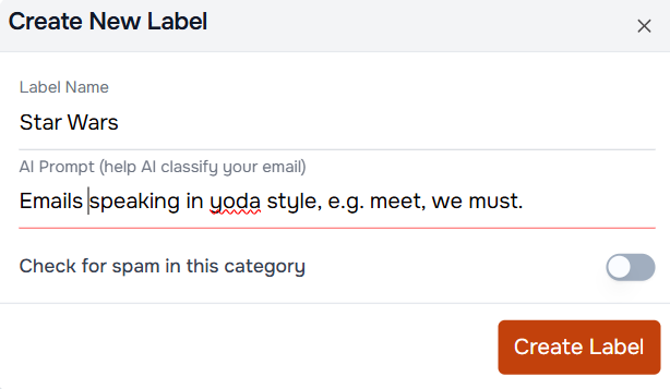 Smart labels with natural language